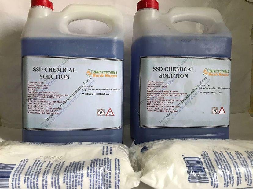 SSD Solução Química para Limpeza de notas